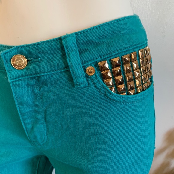 Michael Kors Skinny turquoise Jeans Sz 2 - Picture 2 of 9